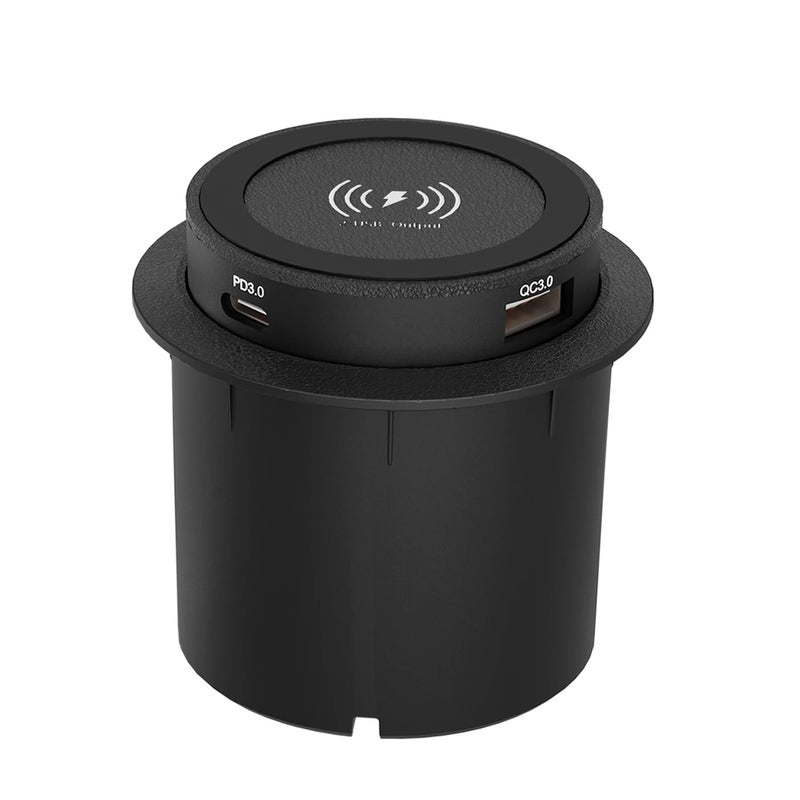 Bluejw 12V/24V Universal Dual Port Car Charger: QC3.0 USB & 20W PD Type-C + Wireless Charging Pad - Automobile Chargers - Image 2